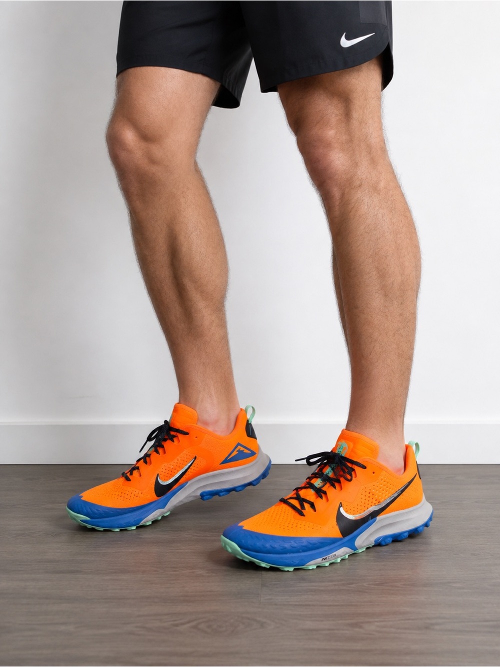 Nike Orange, Blue and Mint Trail Running Shoes